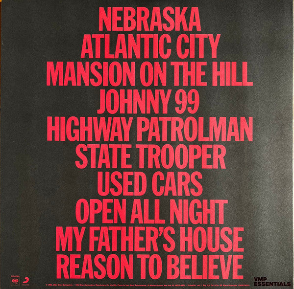 Bruce Springsteen : Nebraska (LP, Album, Club, RE, RM, Bla)