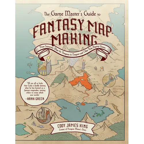 Cover of The Game Master's Guide to Fantasy Mapmaking: Draw Immersive Maps for Dungeons & Dragons and Other Role-Playing Games - Hardcover Hardcover RPG book